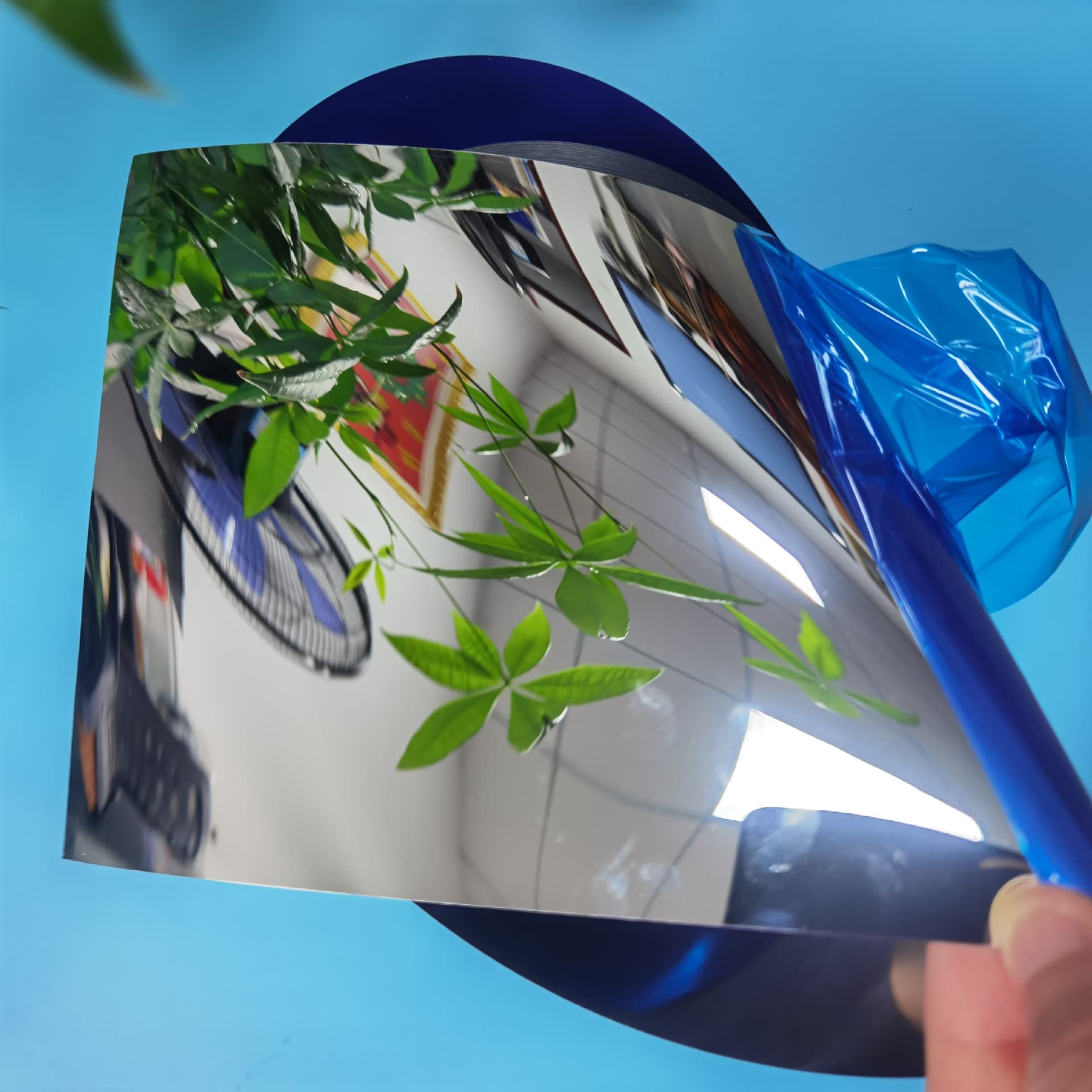 Supply of PET soft mirrors, single and double-sided film PET mirrors, one side with adhesive backing and one side with film that will not break, PET lenses