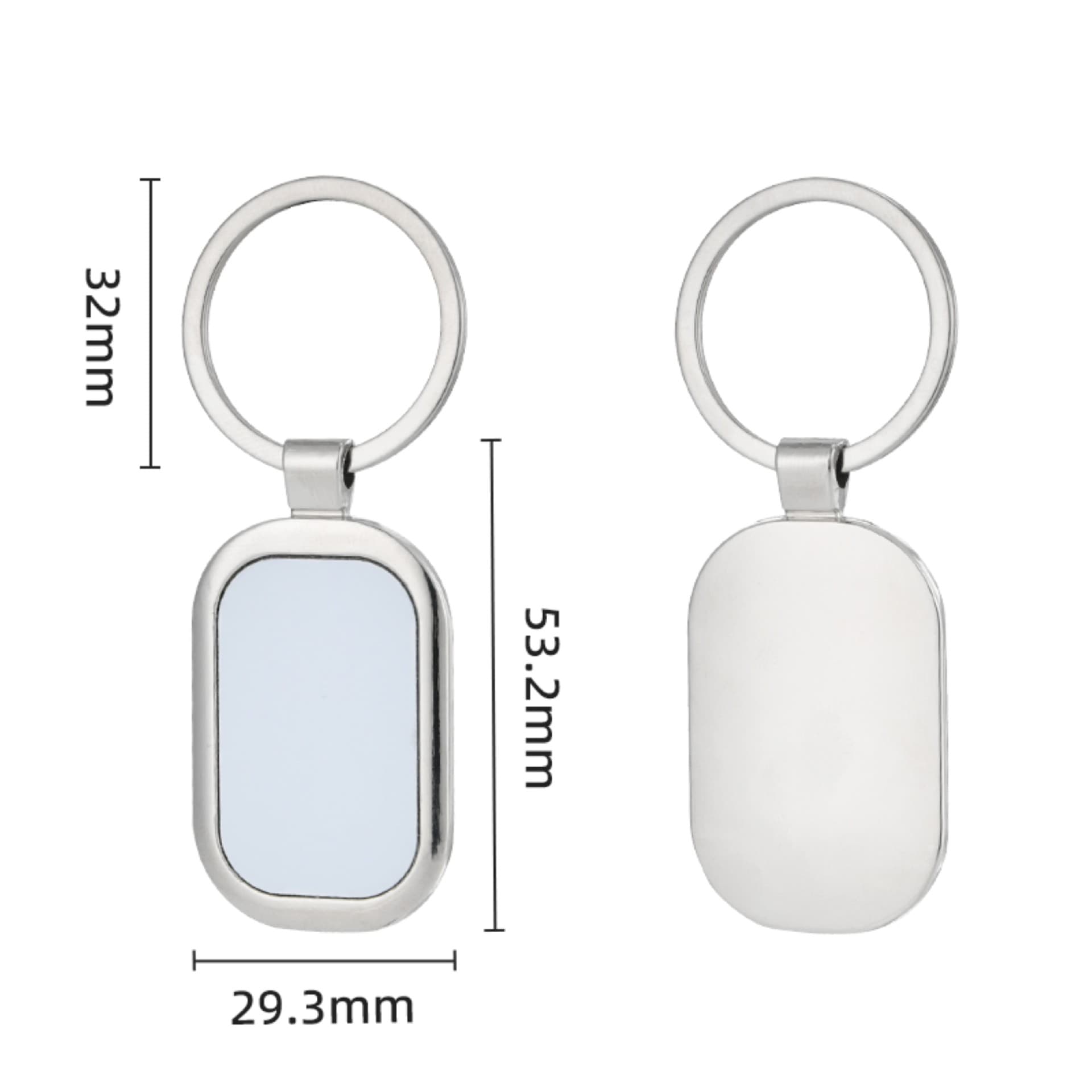 Cross-border Car Key Metal Bottle Opener Blank Heat Transfer Keychain Sublimation Pendant DIY Pattern LOGO