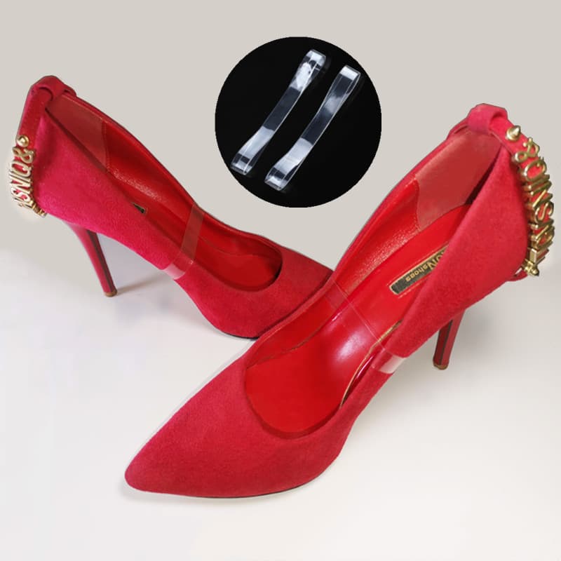 Invisible Elastic Shoelaces for Lazy Shoes, Transparent Silicone Heel Straps for High Heels, Anti-Slip, Anti-Chafe, Slip-On, Barefoot Style