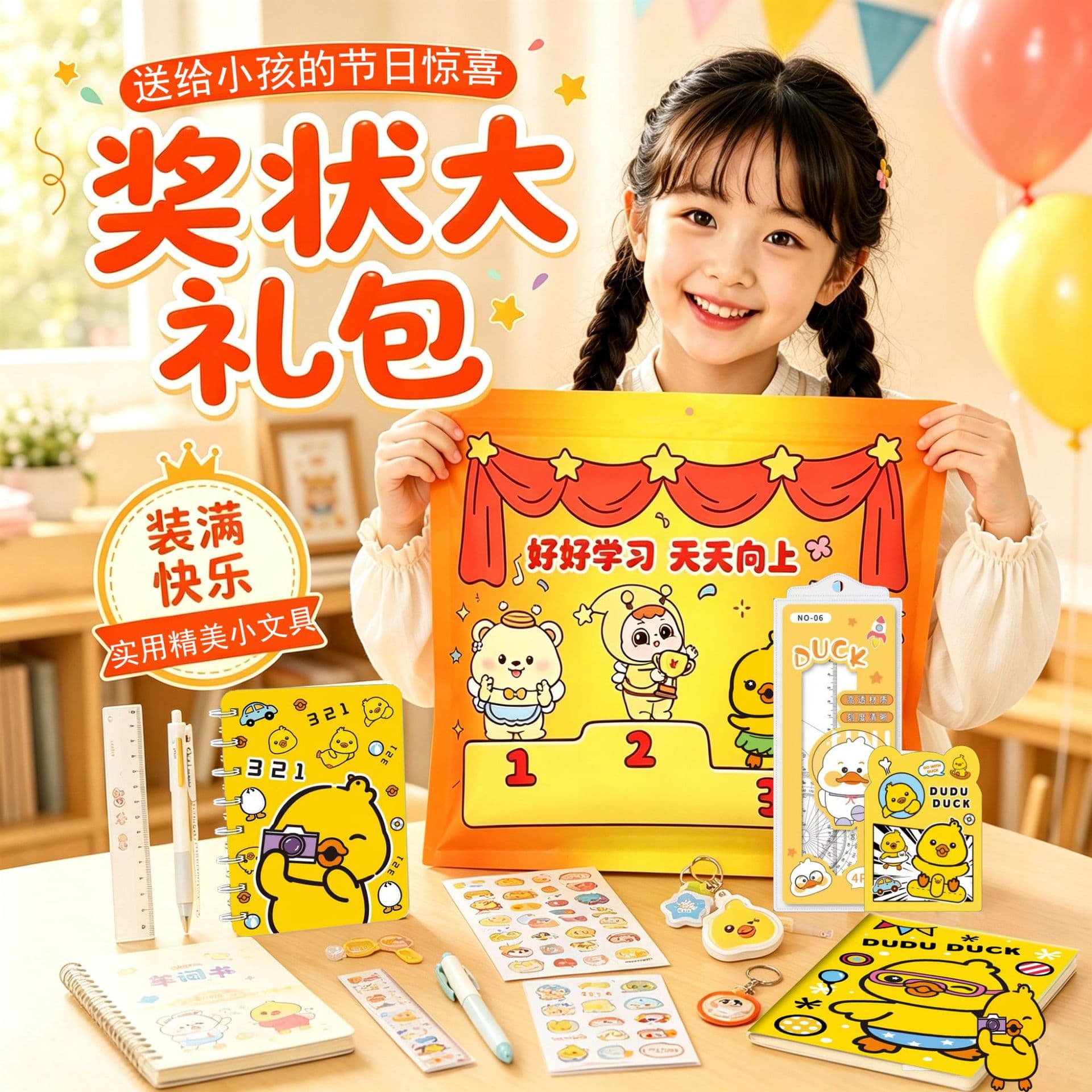 Creative Certificate Stationery Blind Bag Notebook Gel Pen Correction Belt Stationery Toy Gift Pack Student Reward Small Gift
