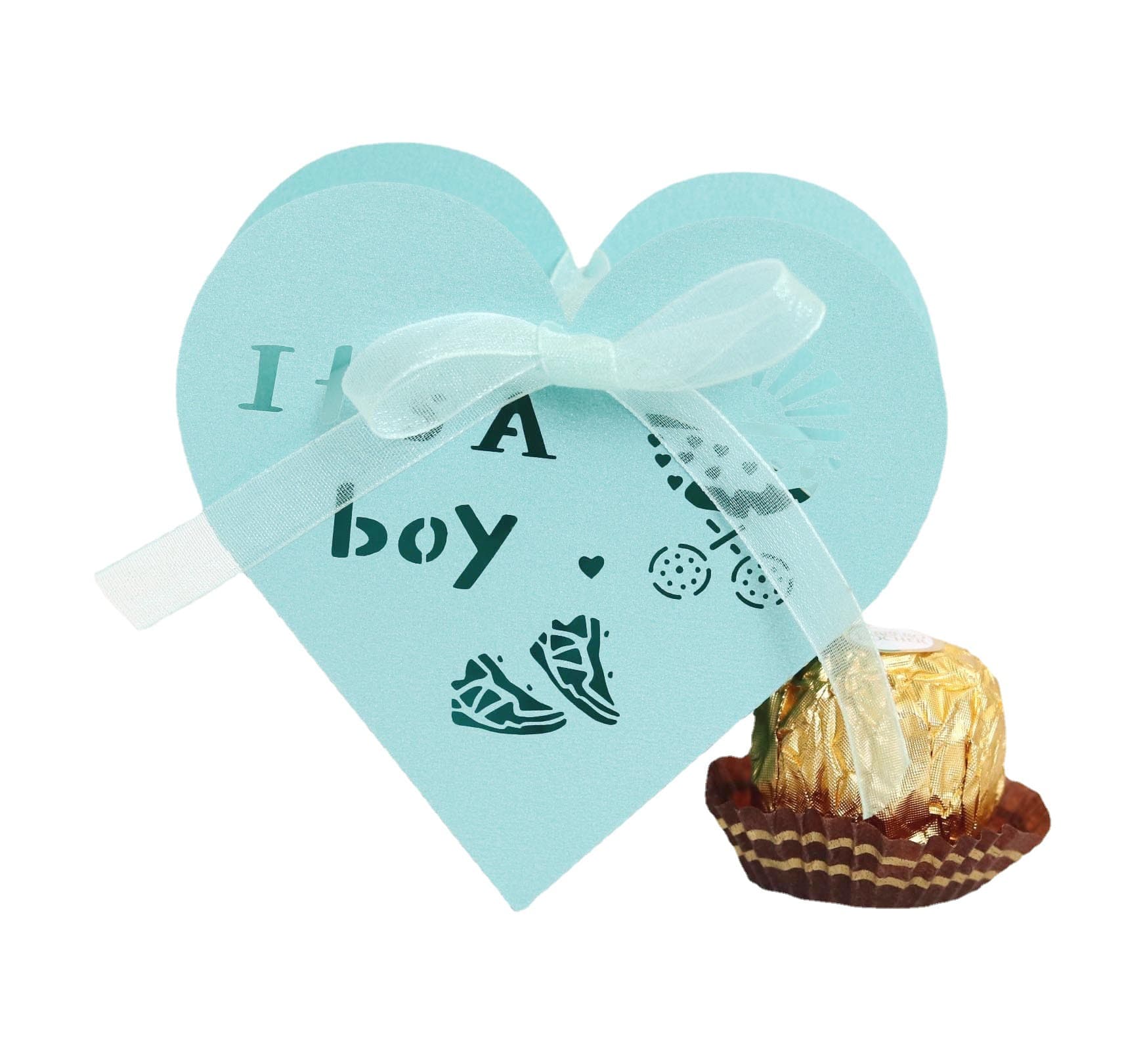 Hollow baby shower boy BOY light orchid wedding candy box wedding chocolate carton love box Shenzhen spot
