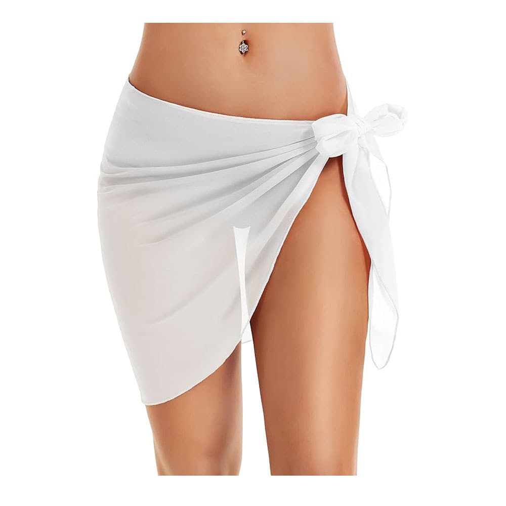 Cross-Border Summer eBay Dunhuang Amazon New European and American Solid Color Sexy Chiffon Cover-Up Beach Skirt