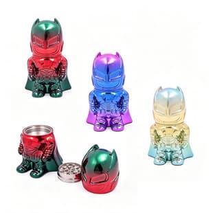 Cartoon Batman Herb Grinder Three-Layer Zinc Alloy Gradient Figure Grinder Creative Trendy Collectible Grinder Box