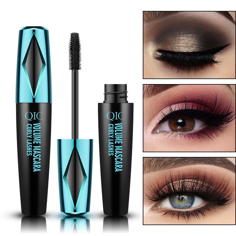 QIC Qini Color Stunning Voluminous Mascara Natural Lengthening Waterproof Smudge-proof 4D Mascara Export Cosmetics