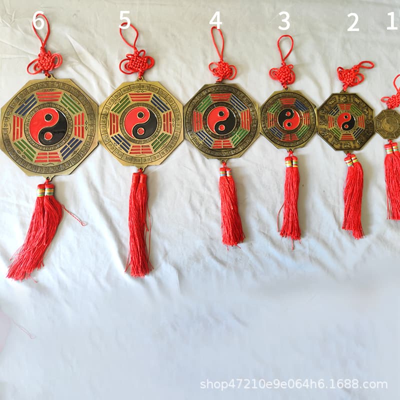Yin Yang Bagua mirror feng shui Taiji bronze mirror Bagua mirror supplies door household craft ornament
