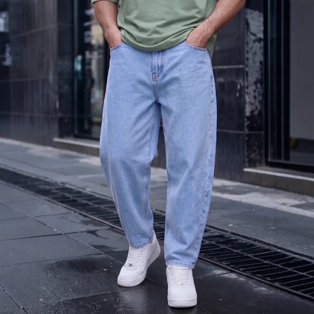 wholesale Loose Straight Jeans cross-border loose straight men's jeans with extra fat