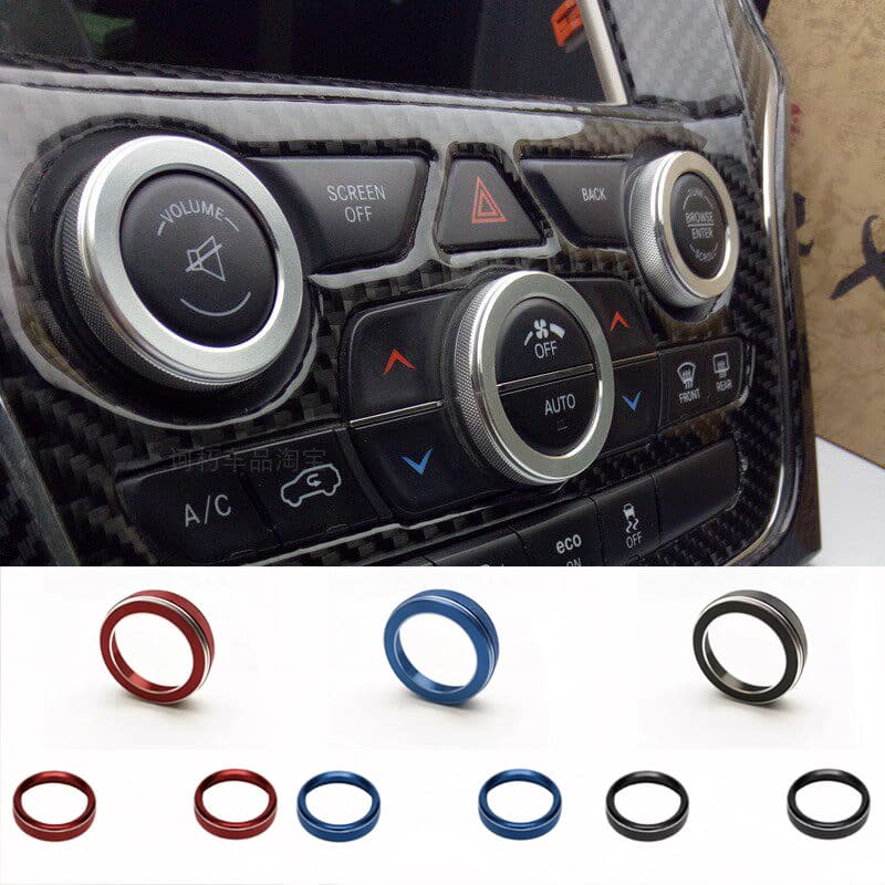Suitable for Jeep Grand Cherokee 14-21 Model Year Audio and Air Conditioning Knob Ring Switch Knob Decoration Modification