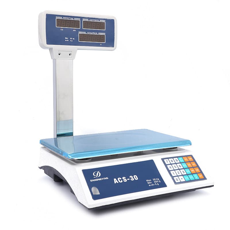 Export English Version 40kg Electronic Scale with Pole, Electronic Pricing Scale, Fruit Scale, Electronic Kitchen Scale, Electronic Scale