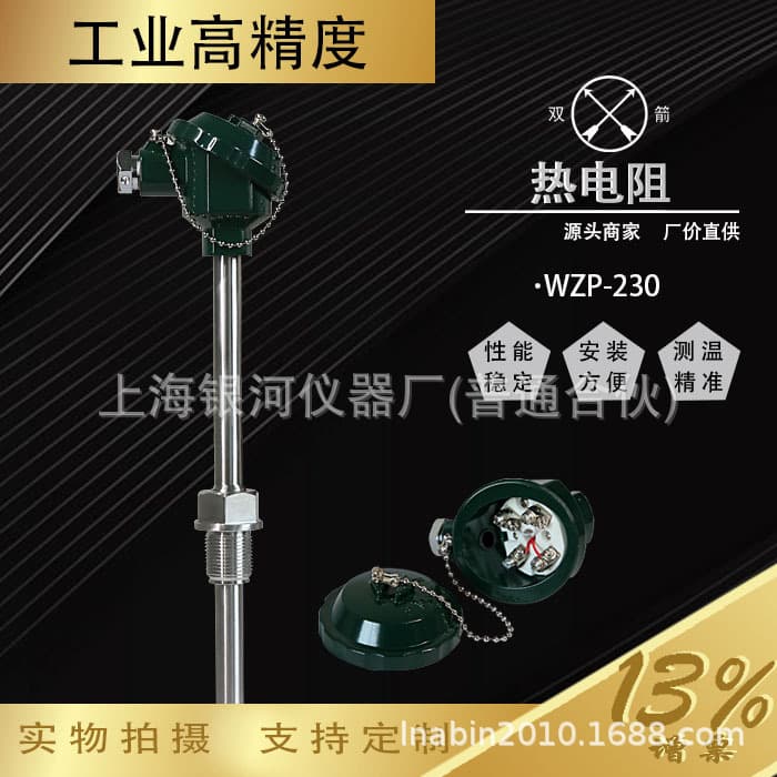 Shanghai Galaxy Instruments PT100 RTD WZP-230 Natural Gas Temperature Sensor
