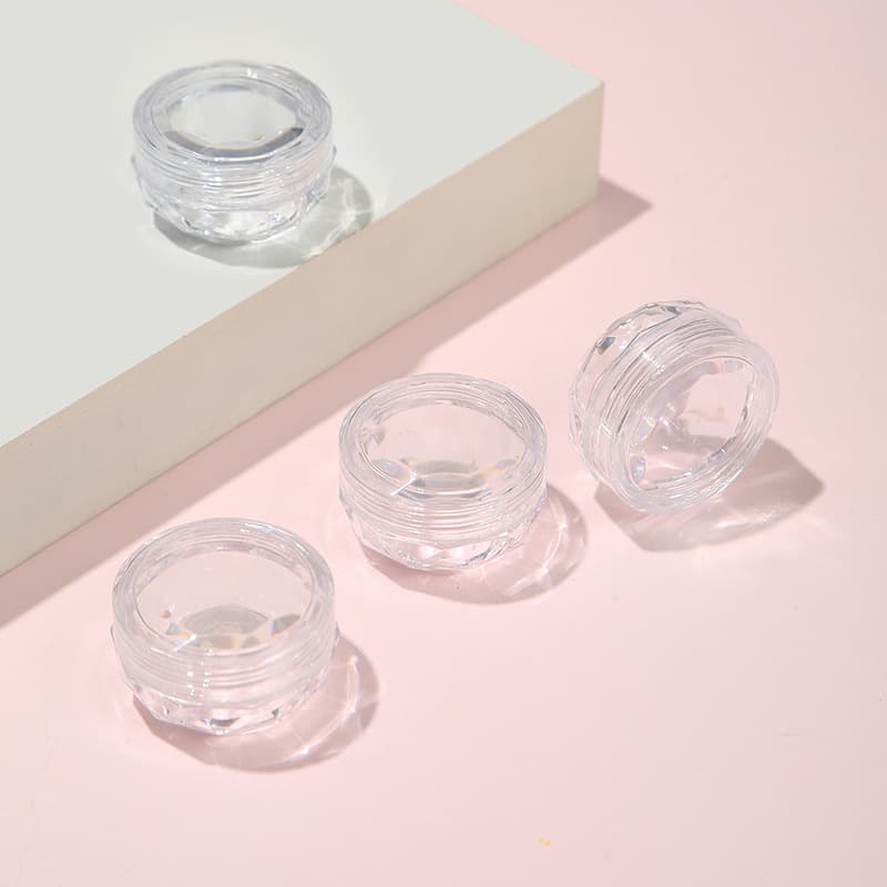 3g diamond bottle sample face cream box diamond cream box cosmetics packaging box bottle portable eye cream packaging bottle