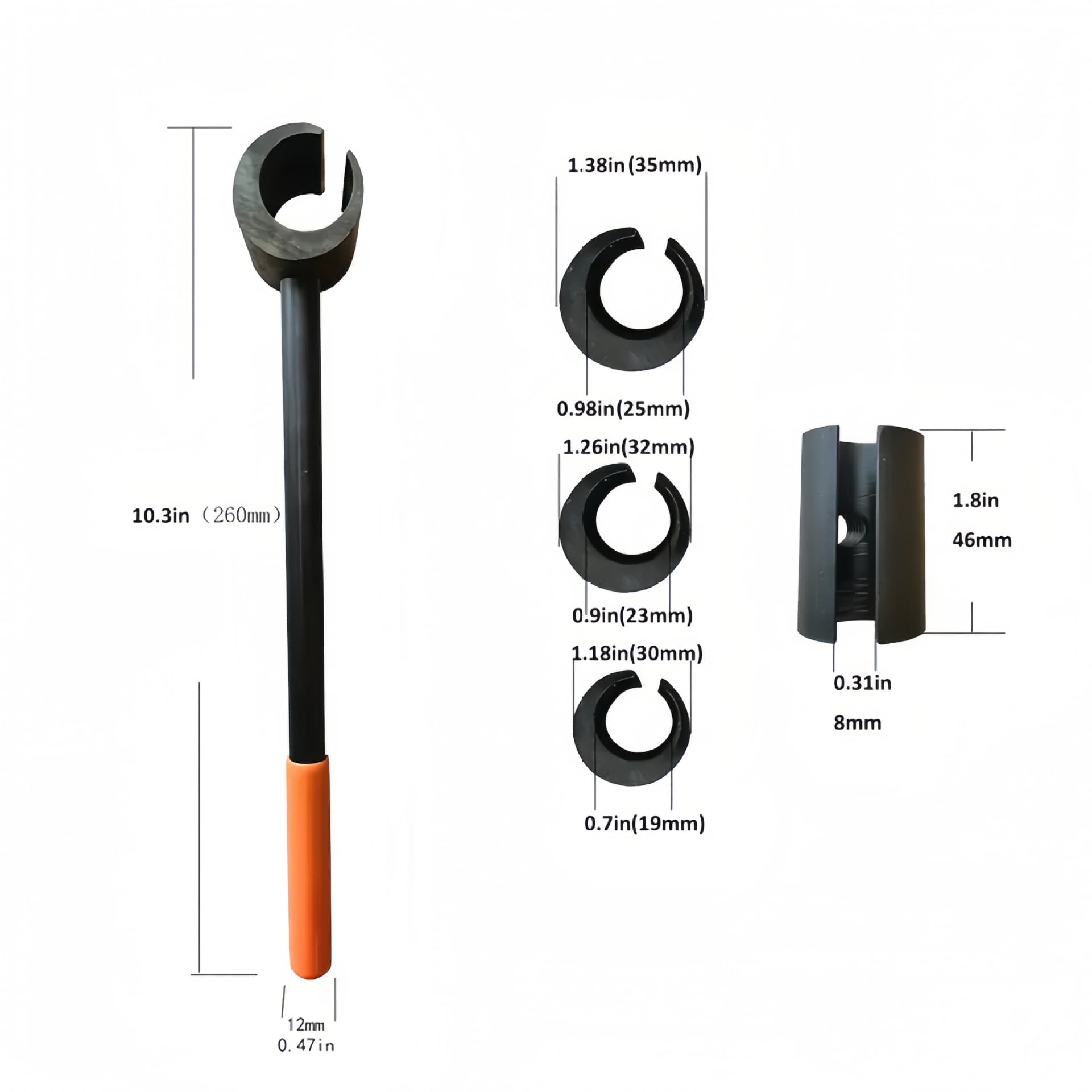 Multi-head 3-in-1 hinge adjustment tool / Standard gauge for heavy-duty door hinges