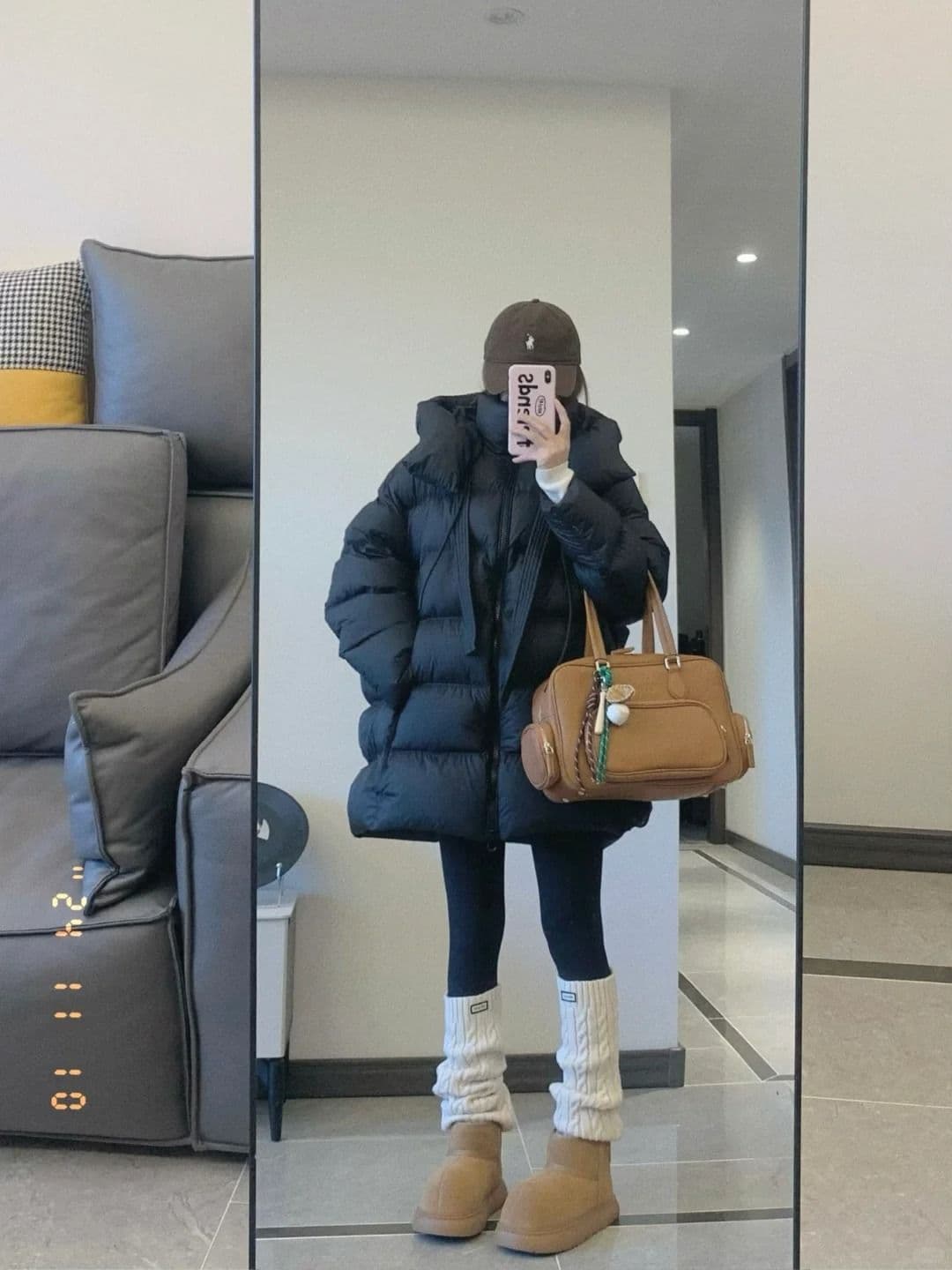 Plus-size (200-300 lbs) European style mid-length down cotton coat for women, loose fit, thick and stylish design.