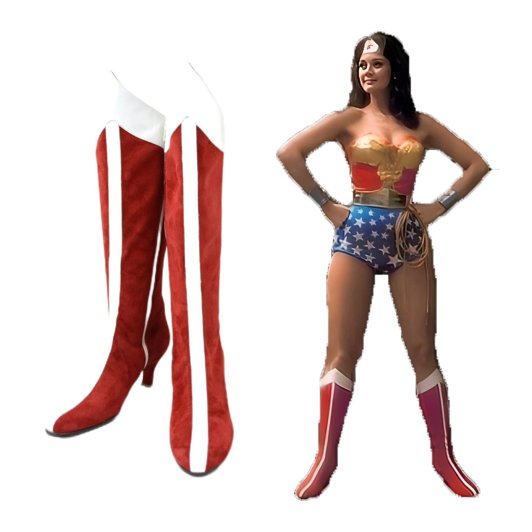 Amazon Independent Station Cross-border Foreign Trade European and American Role Play Stage Halloween Supergirl Wonder Woman Boots