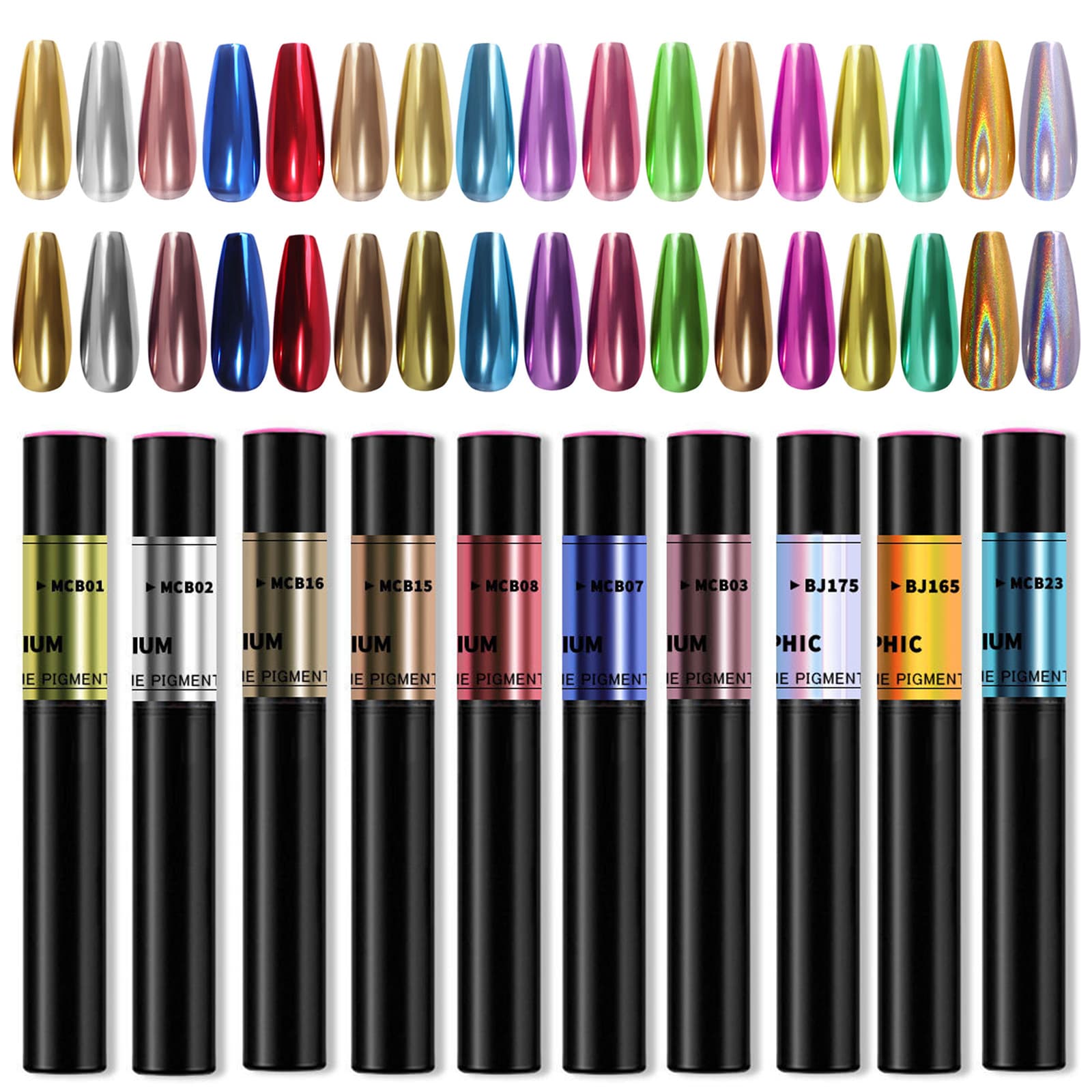Magic Pen Nail Art Titanium Gold Powder Air Cushion Mirror Powder Solid Non-Flying Powder Manzil Brand Nail Brightening