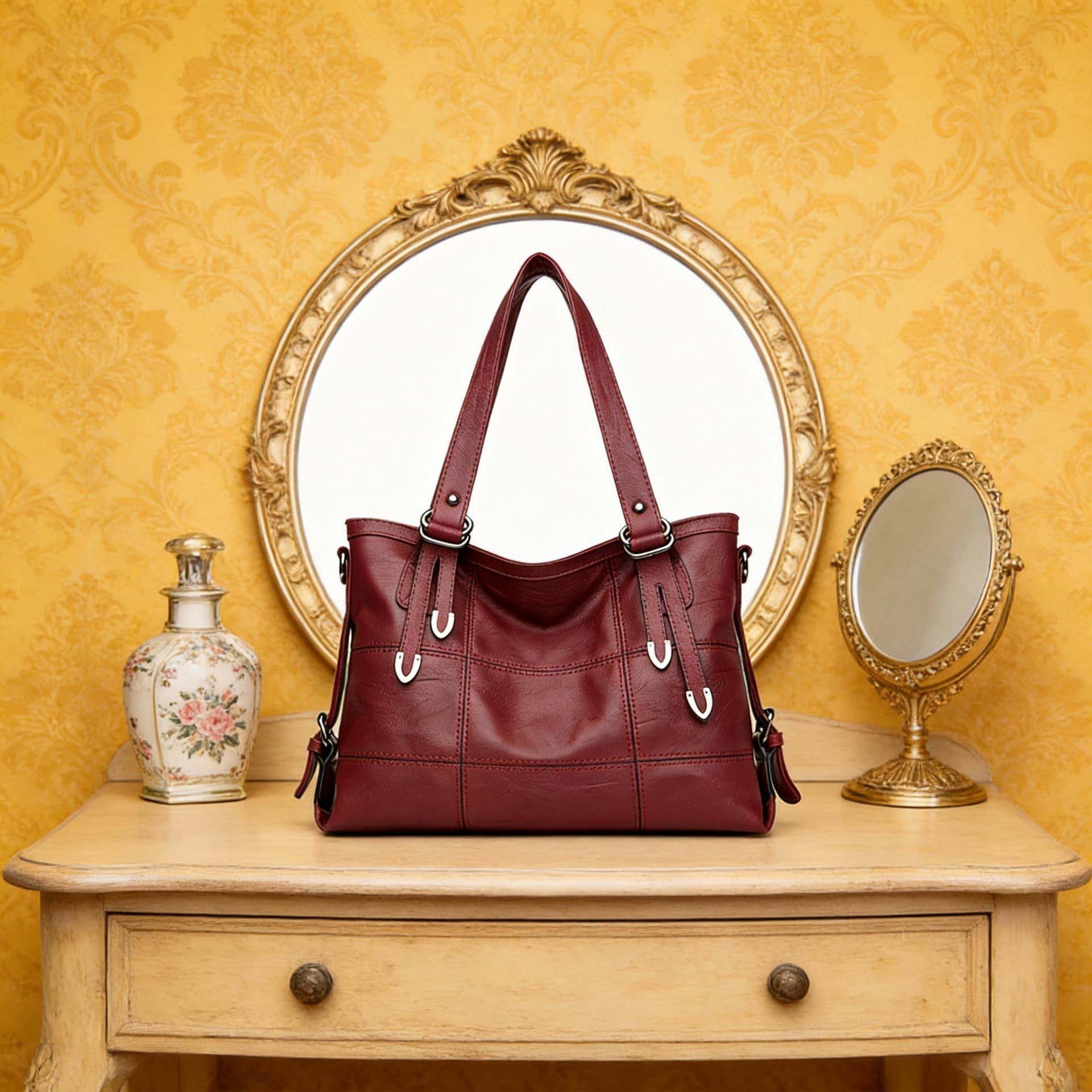 Crossbody Bag for Middle-Aged Women, New Style, Simple and Fashionable Shoulder Bag and Crossbody Bag, Mother's Bag, Large Capacity Handbag