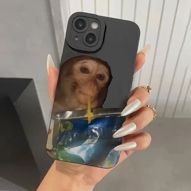 Drink Monkey Phone Case for Apple 15, iPhone 12 Pro Max, 14/13/11/XS Max, Eye 16