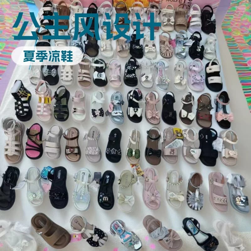 Children's Sandals Final Supply Princess Shoes Summer Stall Entity Middle-aged Children Girls Student Knot Performance Shoes Wholesale