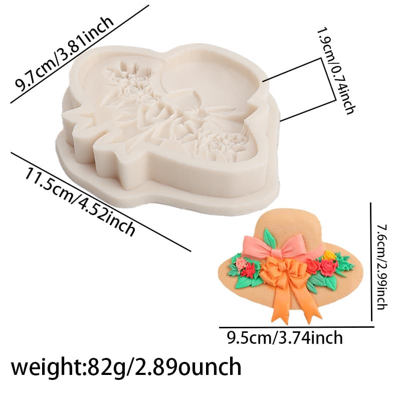 New Flower Bow Hat Fondant Silicone Mold Chocolate Cake Mold Baking Tool DIY Resin Mold