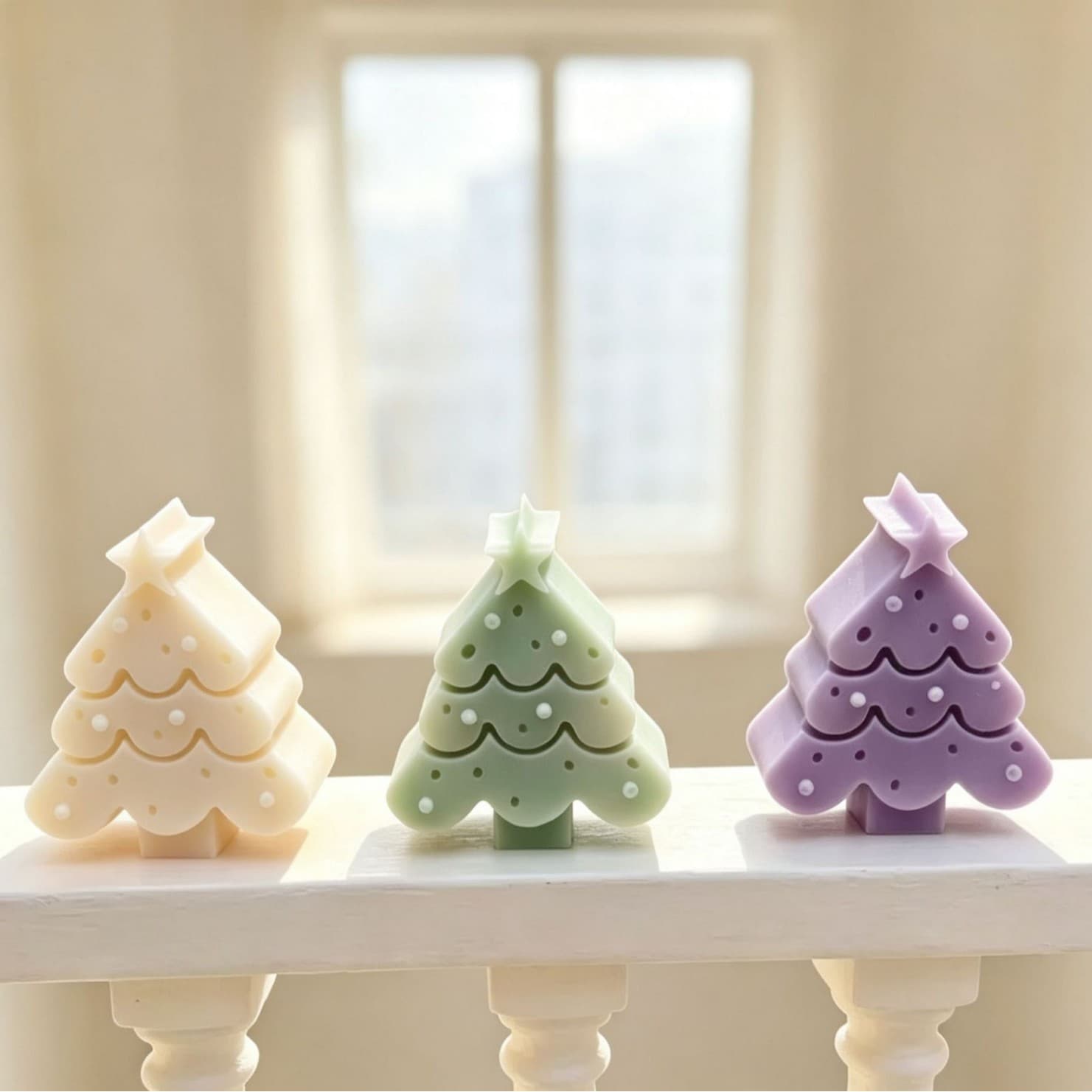 Christmas Tree Scented Candle Silicone Mold DIY Christmas Cake Baking Christmas Tree Plaster Decoration Mold