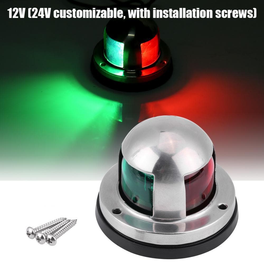[CE Certified] 304 Stainless Steel Yacht Night Navigation Signal Light Waterproof Warning Light Suitable for Speedboats