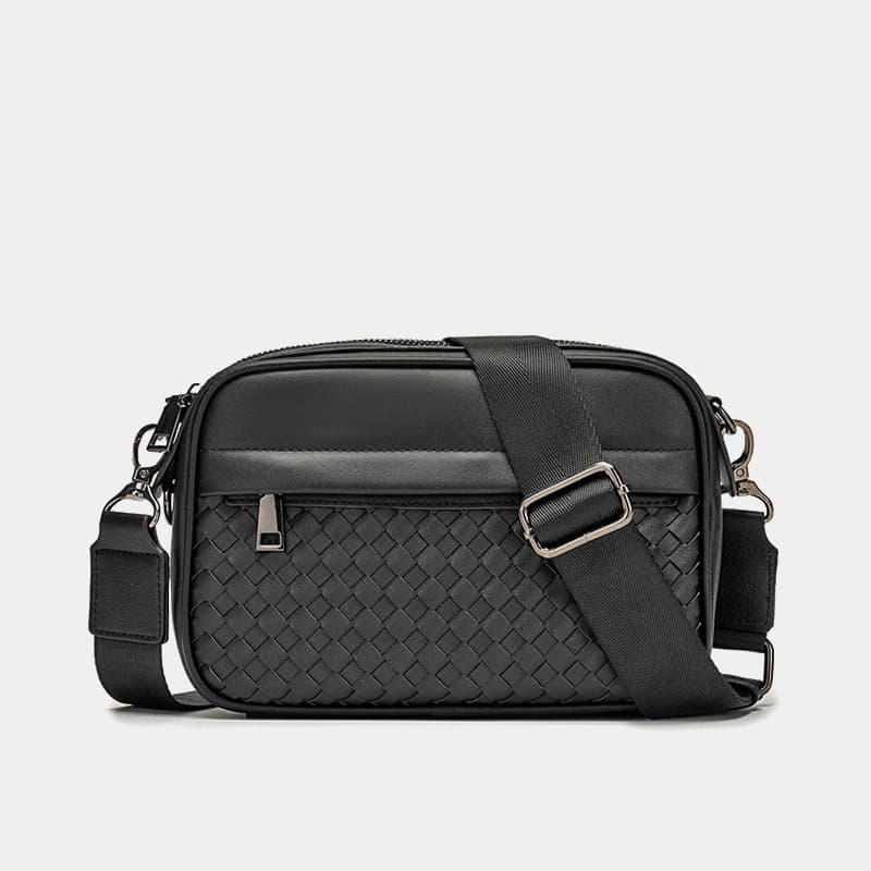 Trendy hand-woven shoulder bag Korean style casual youth backpack fashion new shoulder bag crossbody bag men's bag