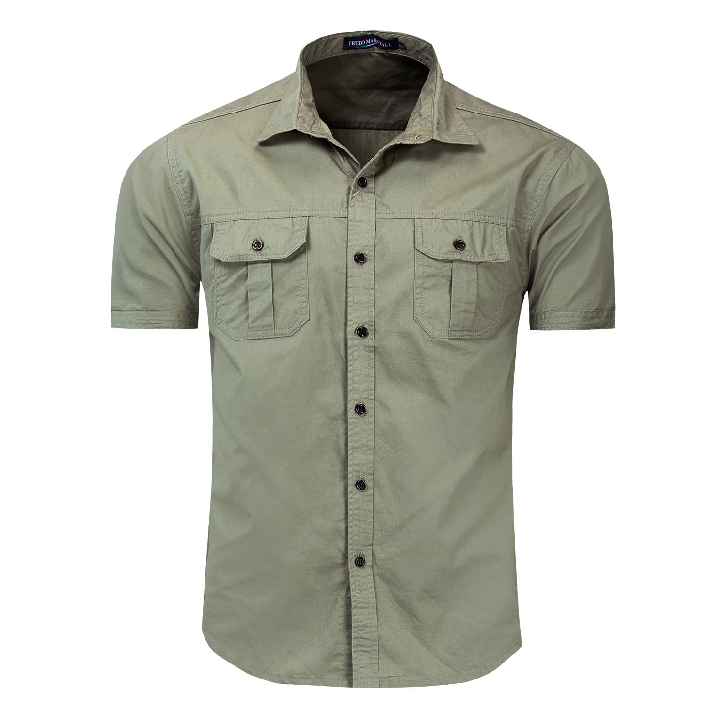 European and American Foreign Trade Spot Short Sleeve Cotton Shirt Military Wind Outdoor Shirt AliExpress Amazon Men's 55889