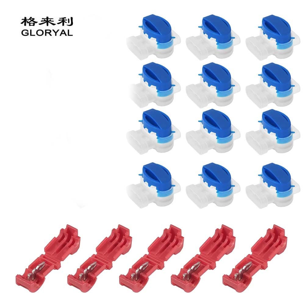 314 Blue Self-Stripping Telephone Terminal Connector for Lawn Mower, Three-Wire Multi-Path Connection