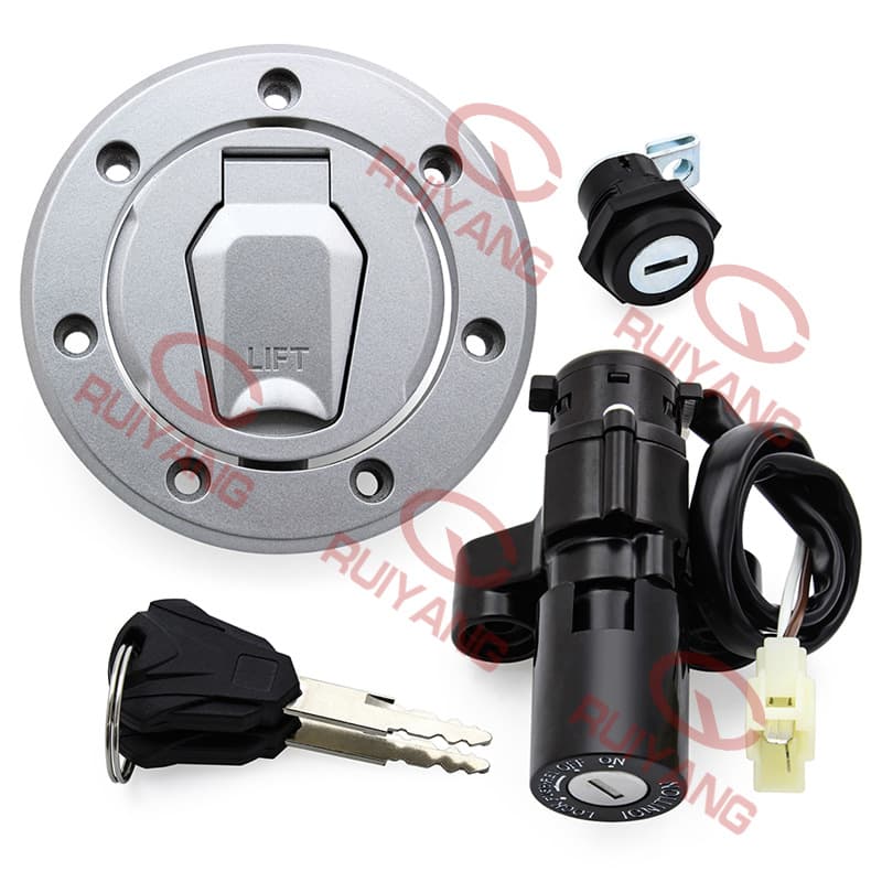 Ignition Lock, Handlebar Lock, Fuel Tank Lock, Steering Lock, and Key Set for BAJAJ PULSAR N250