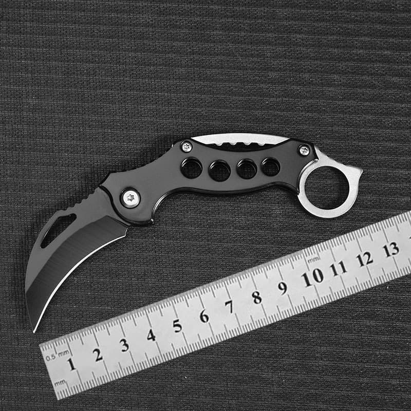 EDC Portable Outdoor Folding Knife Camping Self-Defense Home Fruit Knife Keychain Clip Small Claw Knife