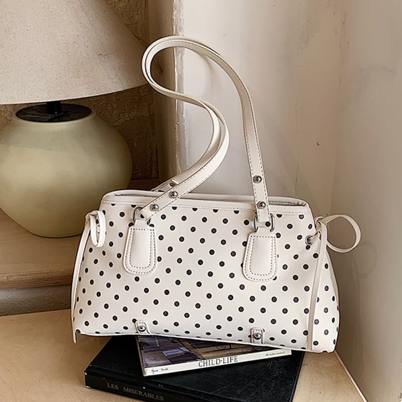 Crossbody Polka Dot Handbag Bags Niche Versatile Casual Boston Bag 2026 New Fashion Shoulder Bag for Women
