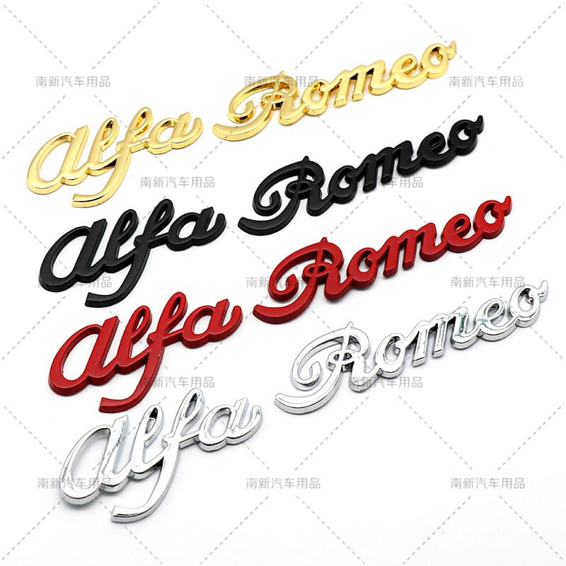 For Alfa Romeo English Emblem Alfa Romeo Modified Car Badge Rear Trunk Emblem