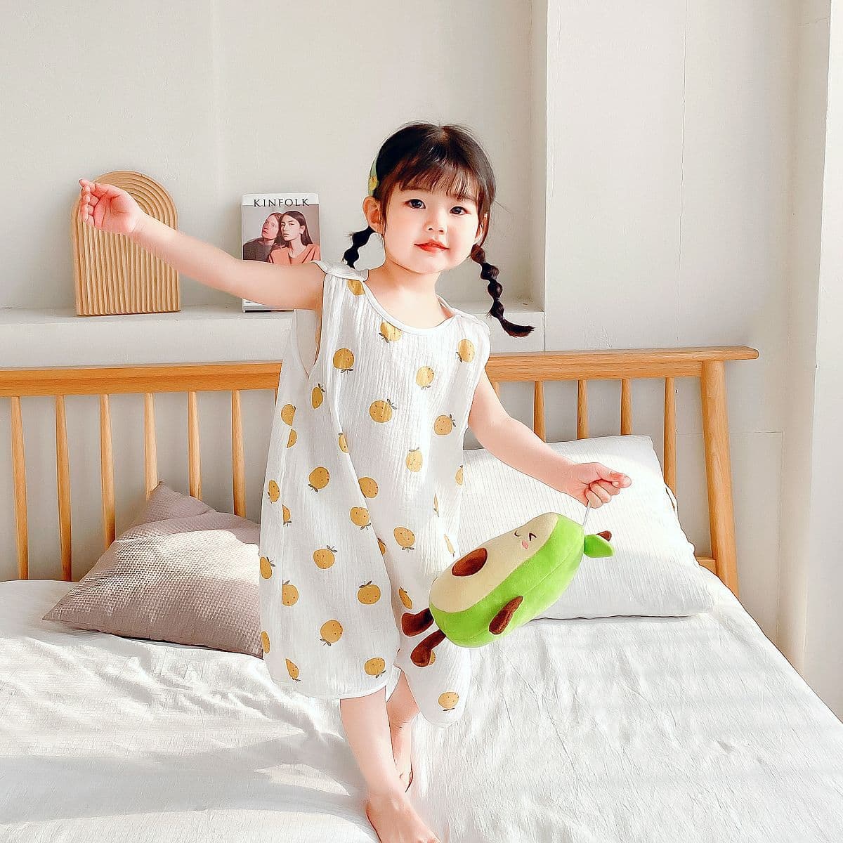 Summer Double-Layer Gauze Sleep Sack Vest Baby Bodysuit Cartoon Sleepwear Anti-Kick Blanket Infant Breathable