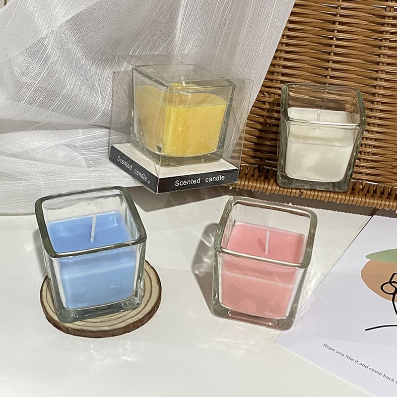 Creative DIY Handmade Glass Cup Fragrance Candle Lamp Soy Wax Aromatherapy Candle Valentine's Day Candlelight Dinner Props