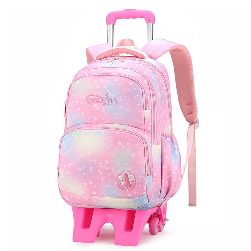 Natural Fish Factory Direct New Pull-rod Backpack for Elementary Students, High Appearance Level, Little Princess, Fashionable and Cute Kids' Backpack