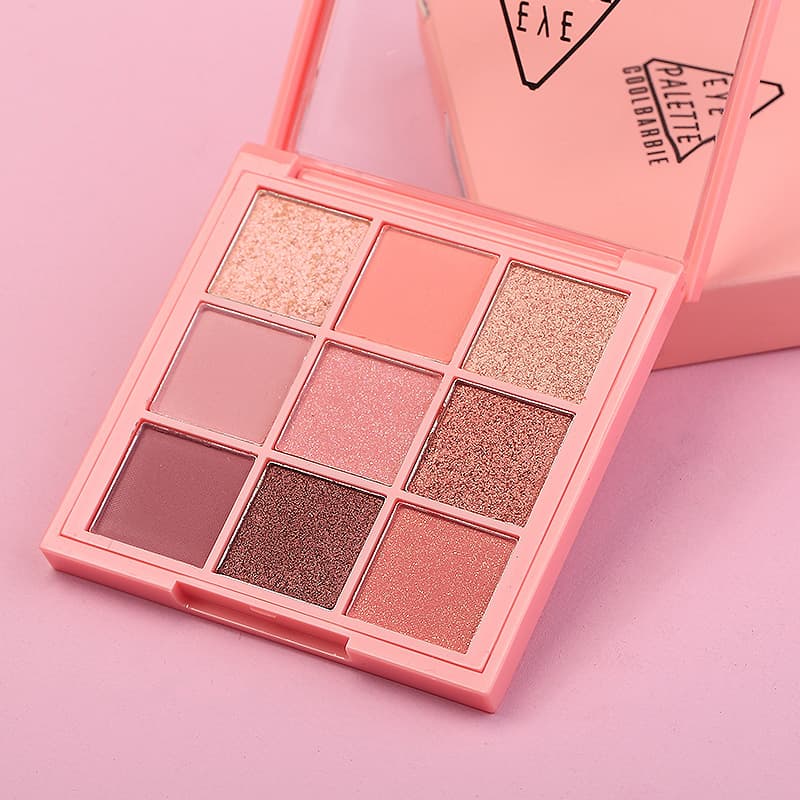 CoolBarbee New Pumpkin Earth Tone Matte and Shimmer 9-Color Eyeshadow Palette for Makeup