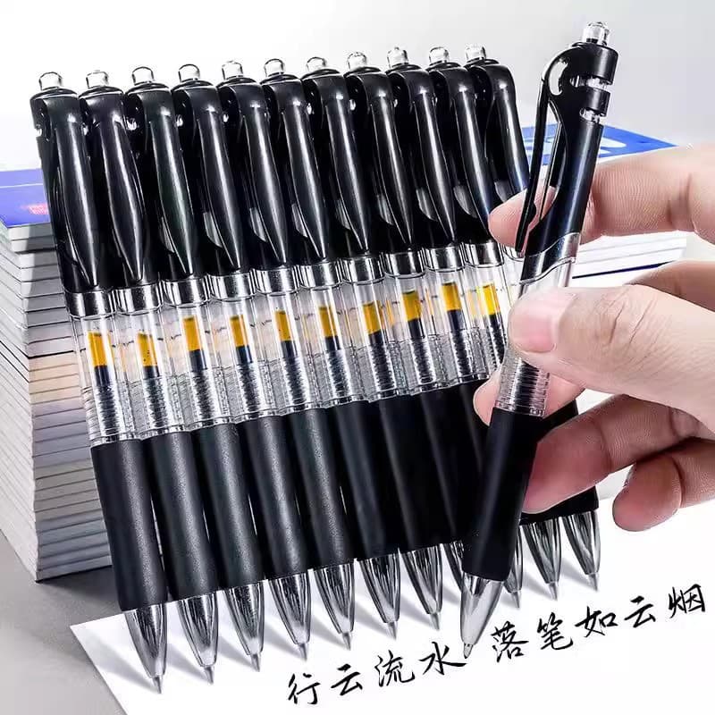 Press the gel pen K35 bullet signature pen exam brush black pen stationery ballpoint pen water pen refill manufacturer