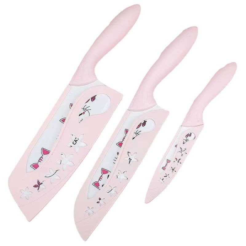 Baby food knife set, special tools for babies and children, kitchen knife, printed gift knife set, full set of fruits