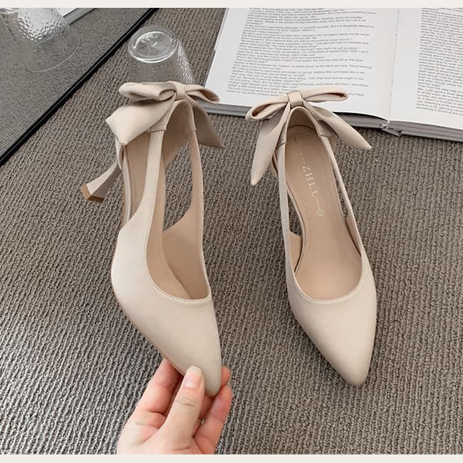French High Heels for Women, Elegant Thin Heel Versatile Single Shoes, Women's Shoes, Chic Fashion 2025 Summer New One-Strap