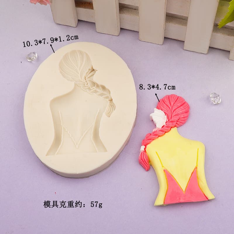 Goddess Day Queen Silhouette Mold DIY Fondant Chocolate Cake Decoration Mold Aromatherapy Plaster Silicone Mold