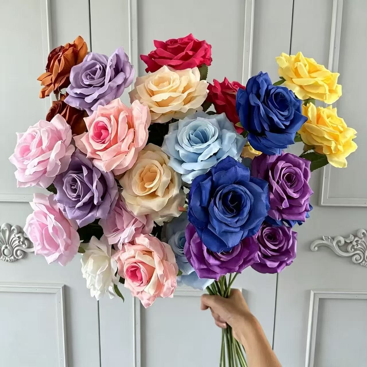 Artificial Diamond Rose 3-Head Wedding Decoration Rose Waterfall Floral Arrangement