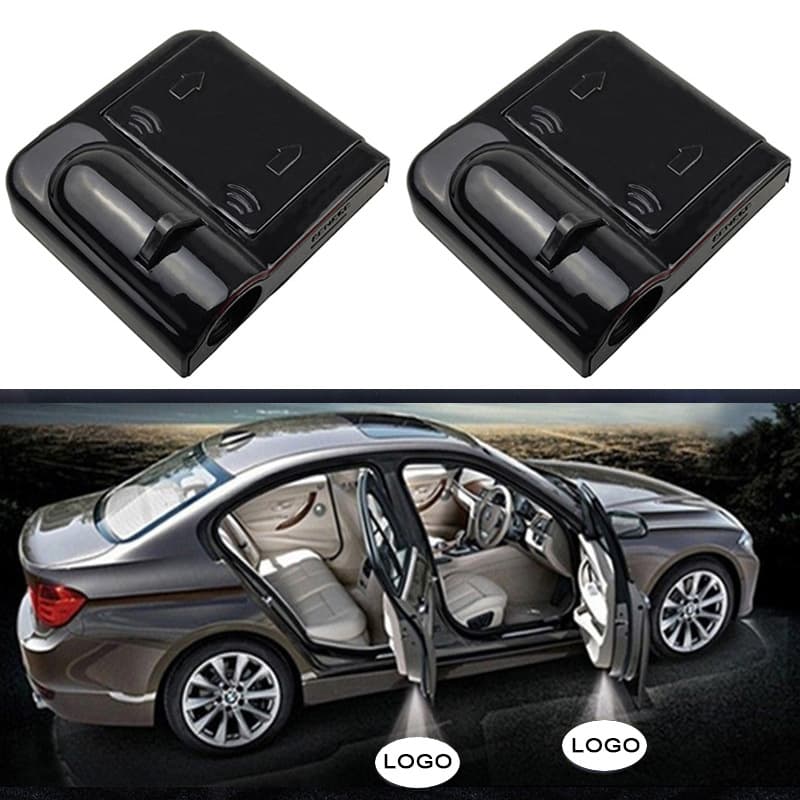 Car LED Decorative Light Door Laser Projection Light No Wiring Universal Modification Wireless Welcome Light Door Open Light