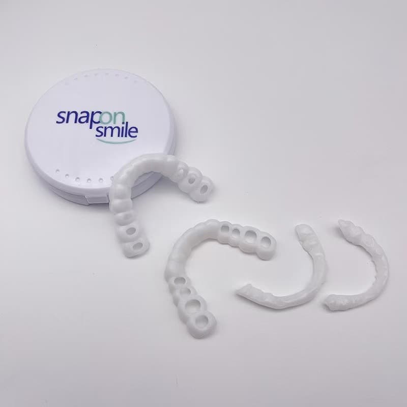 Snap on Smile 2nd Generation Simulation Dental Veneers Upper and Lower Teeth Silicone Whitening Fake Teeth