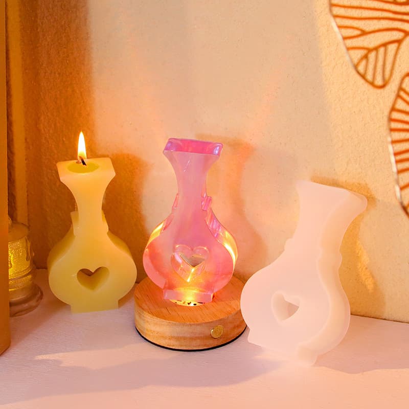 Caifu DIY Epoxy Easter Bunny Scented Candle Mold Love House Cat Plaster Ornament Silicone