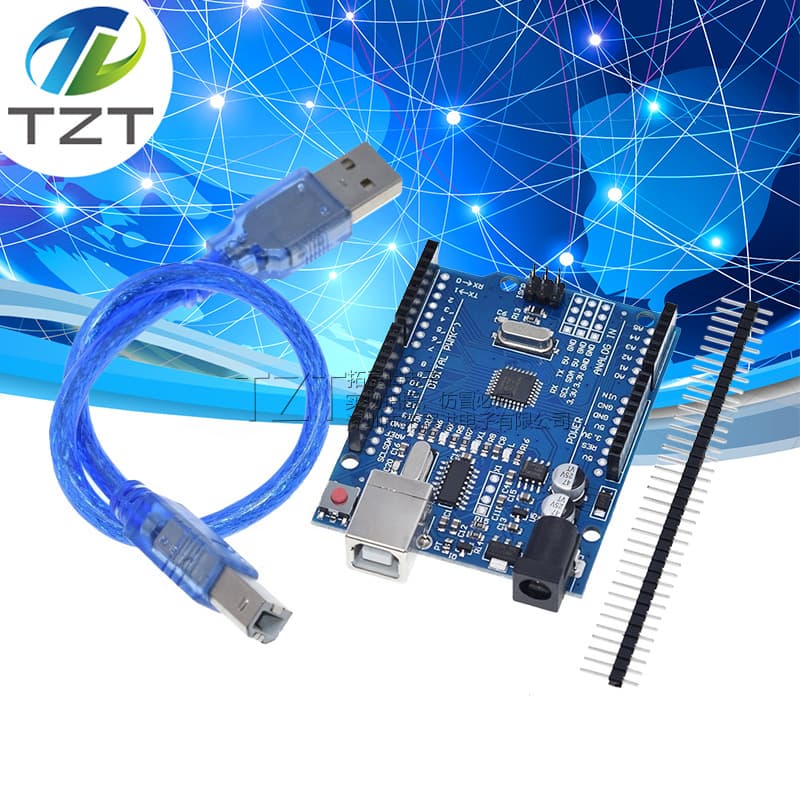 UNO R3 Development Board with ATmega328P Microcontroller (Improved Version) - Development, Learning, and Control