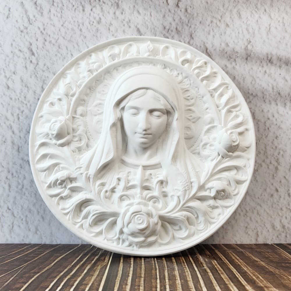 X0657 Semi-3D Wall Hanging Decorative Cement Plaster Mold DIY Silicone Mold