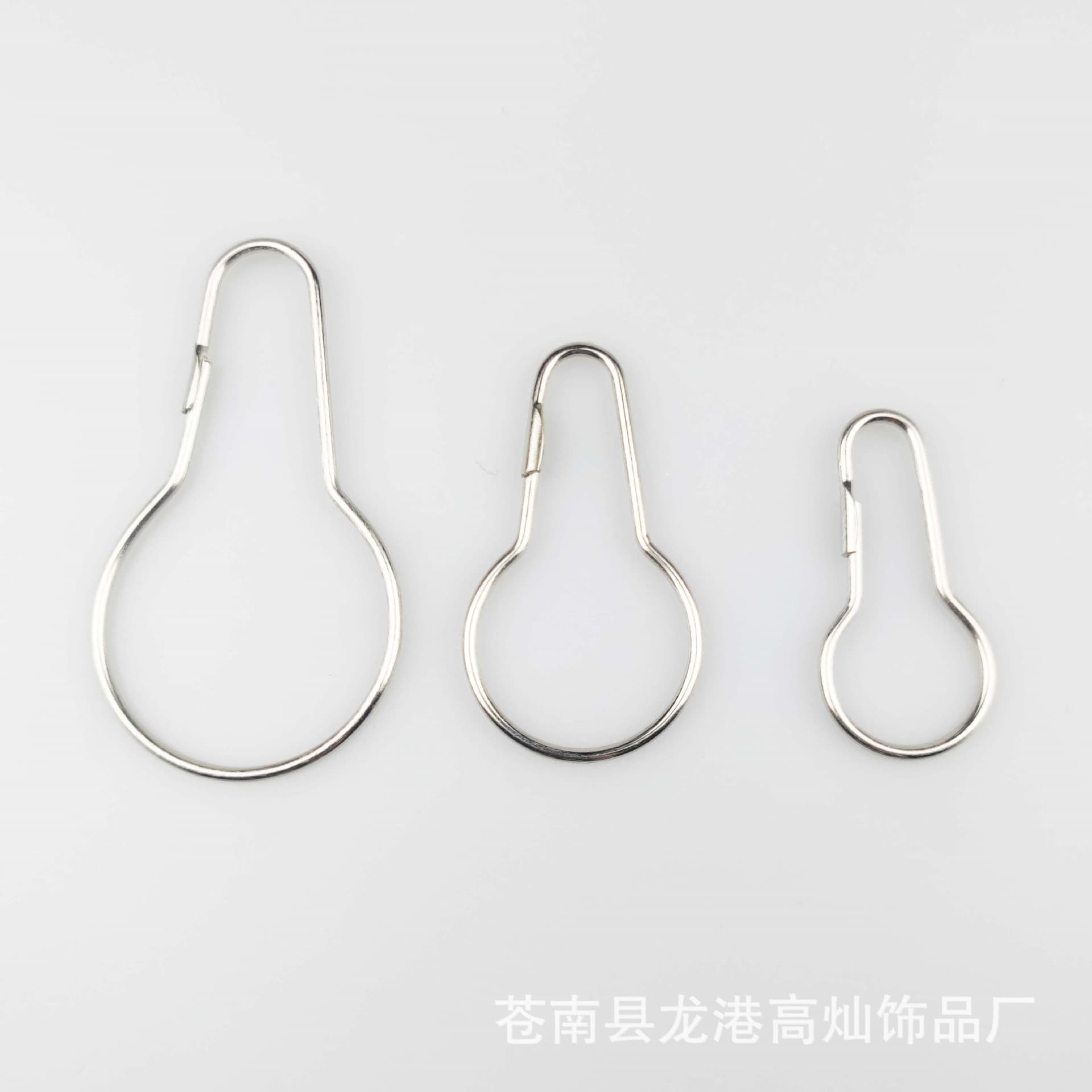 Metal shower curtain hooks, gourd-shaped hooks, curtain hooks, shower curtain ring accessories hooks