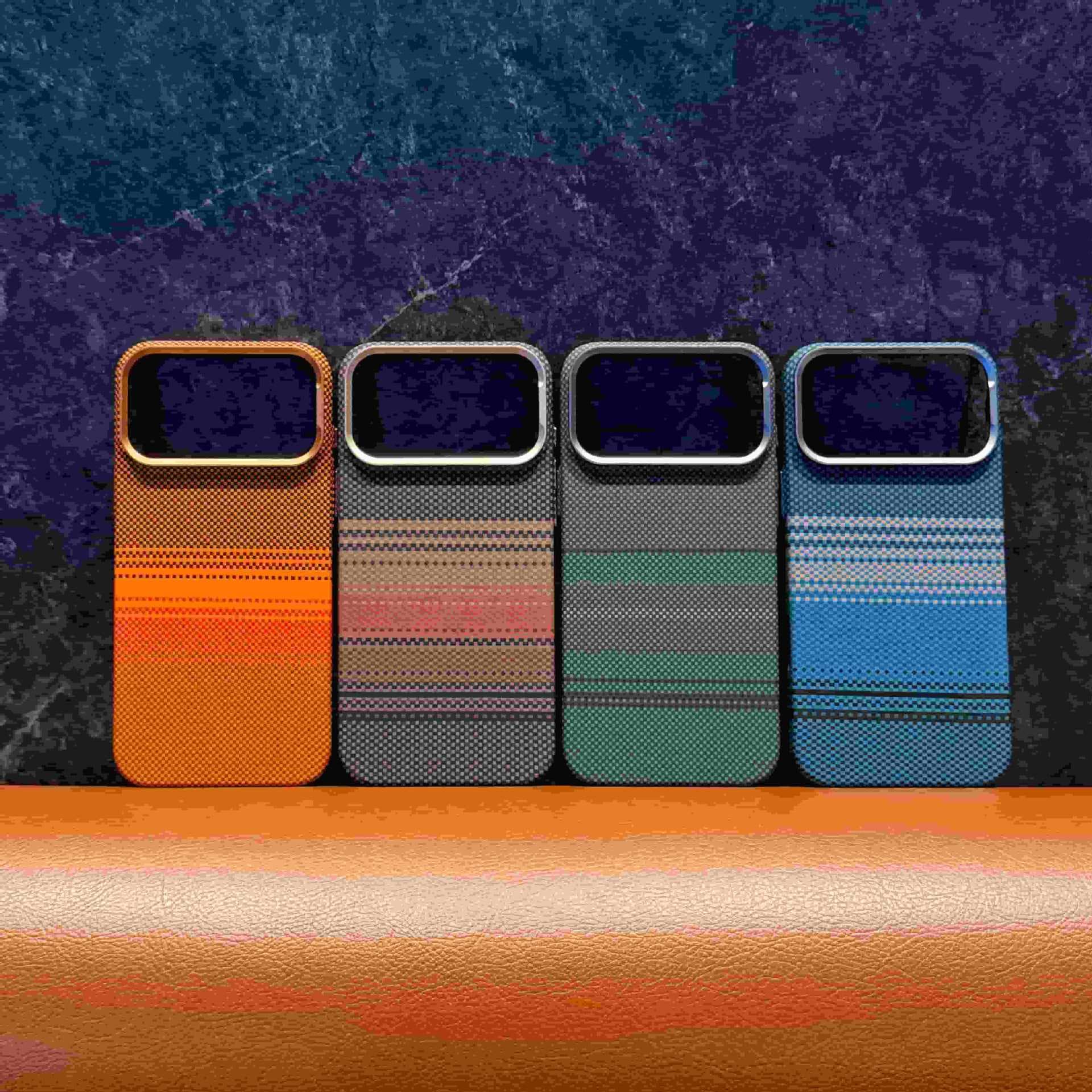 Case for iPhone 17 Pro Max, Carbon Fiber Pattern Kevlar Pattern Magnetic Apple 16 Drop-Resistant Protective Cover
