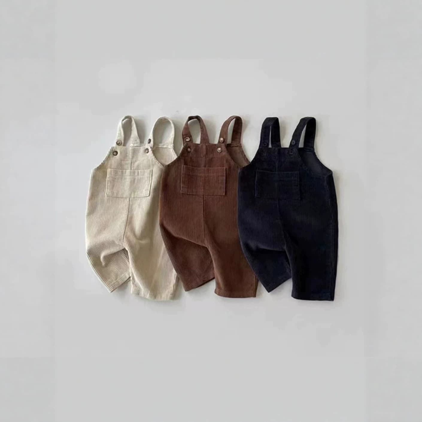 Korean style children's clothing for infants and toddlers, spring and autumn trendy matching for boys and girls, multi-color corduroy Korean style casual overalls