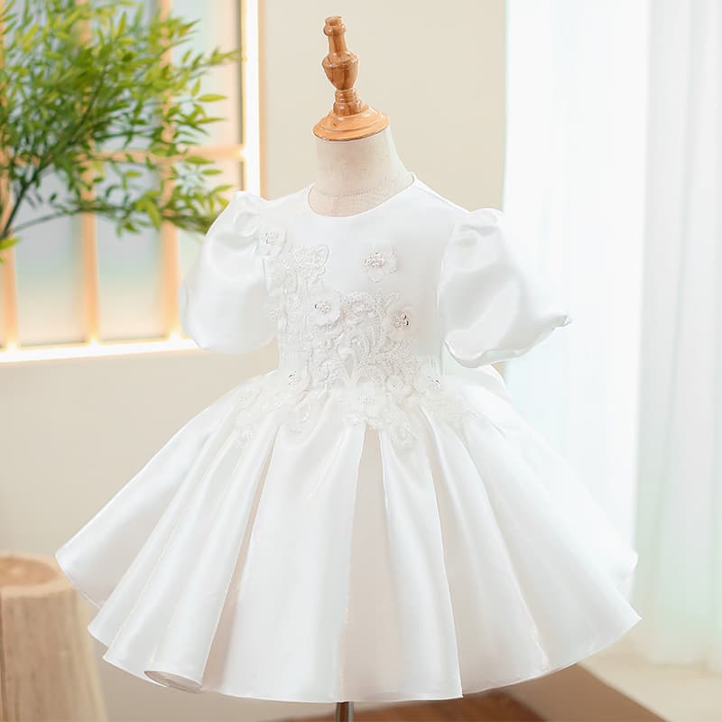 Flower Girl Dress for Toddler Girls Birthday Princess Gown Children Host Walk Show Piano Performance Outfit Spring