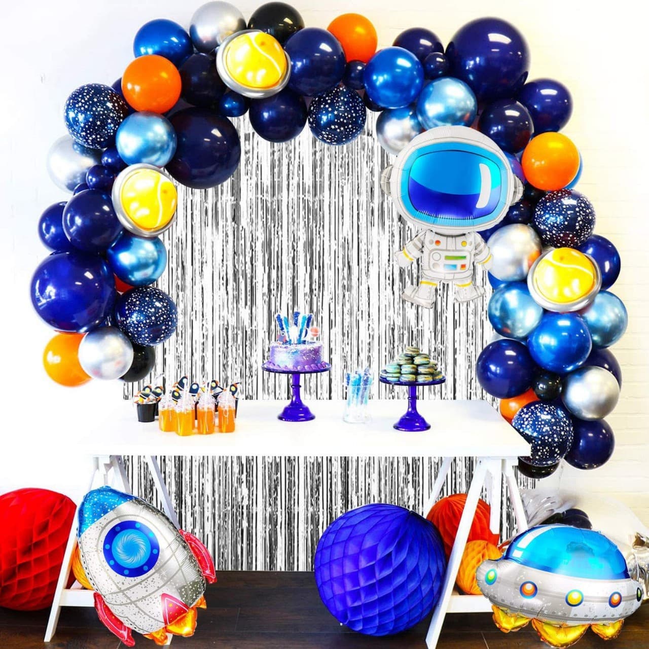 Space Series Aluminum Foil Balloons Rocket Astronaut Robot Kids Baby Birthday Party Decorations
